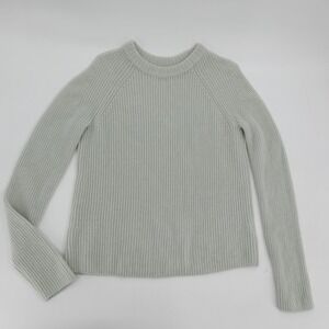 Vince Sweater Womens Medium Green 100% Cashmere Raglan Knit Pullover Crewneck